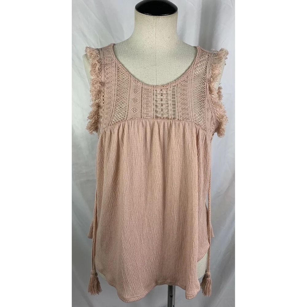 Love on a hanger Women's‎ Pink Tank Top Size M Medium